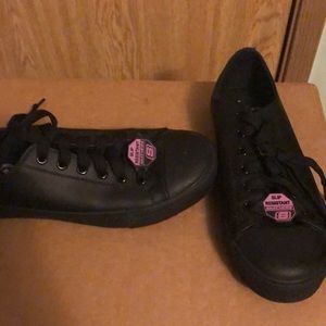 Sketchers Work Slip Resistant Black Shoes-Size 7.5